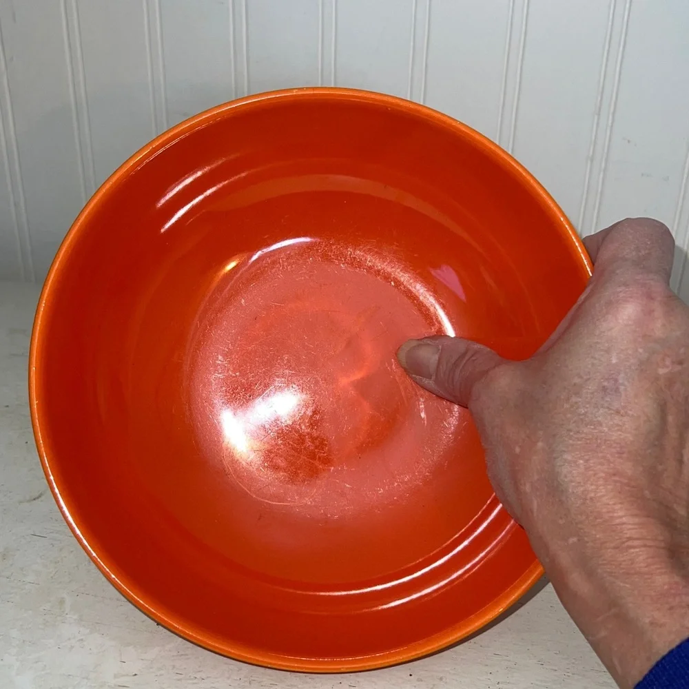 Vintage 30s 40s Fiesta Red Serving bowl 7.5” x 2.5”